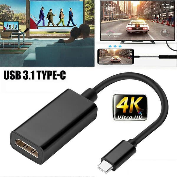 USB 3.1 højhastighedsadapter fra Type C til HDMI-kompatibel til bærbare computere