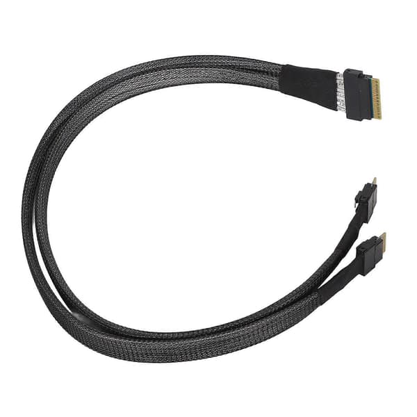Mini SAS-kabel 24 Gbps Hurtig Overførsel SATA/ATA-grænseflade 0,5 m Længde SFF8654 8I til 2xSFF8654 4I-kabel