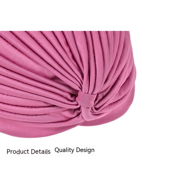 Dame Turban Hat Head Wraps for Women Twist Knot Pre-Tied Bonnet Turbans for Women Pink 1pcs