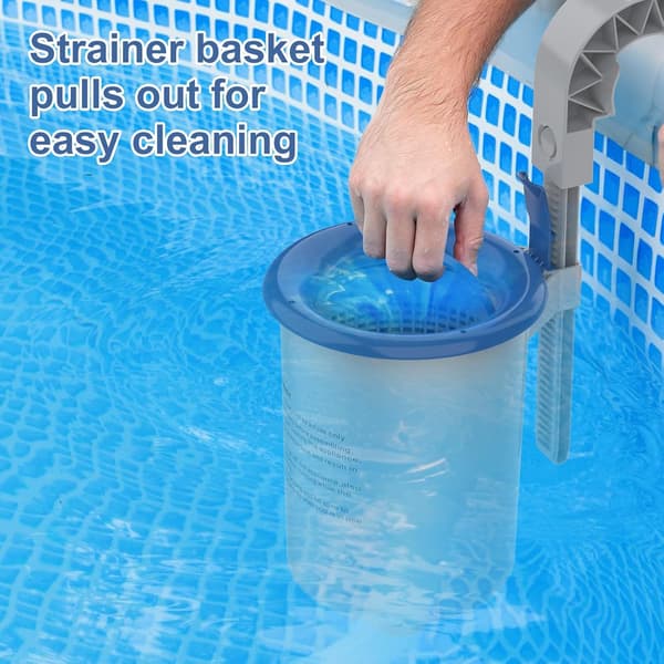 Surface Skimmer for Above Ground Pools, Wall Mount Pool Maintenance Accessory for Inflatable Pools, Above Ground Pools, and Metal Frame Pools