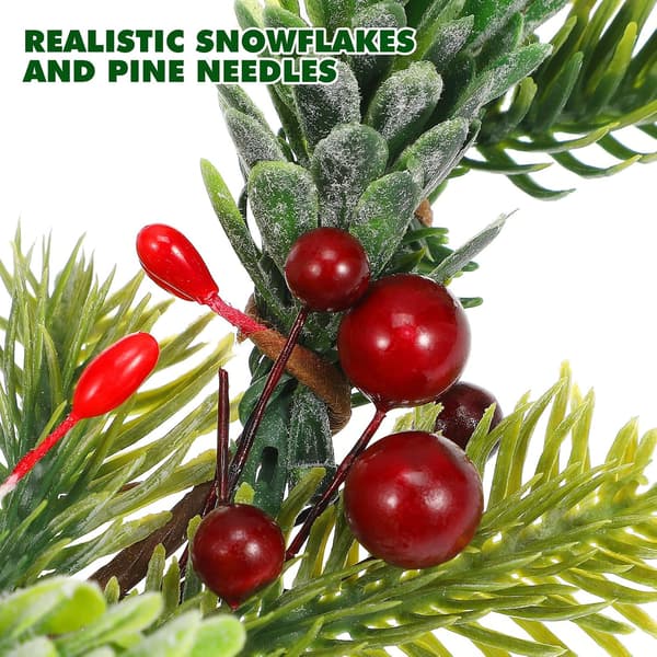 Julekrans Fruktkrans Pannebånd Simulering Blader 23cm