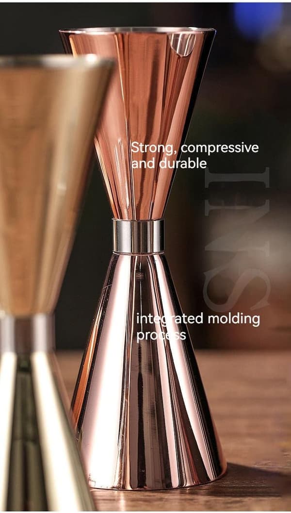 Jigger 2oz 1oz (60ml/30ml), Japansk jigger med indvendige gradueringer, cocktailmålekop jigger til