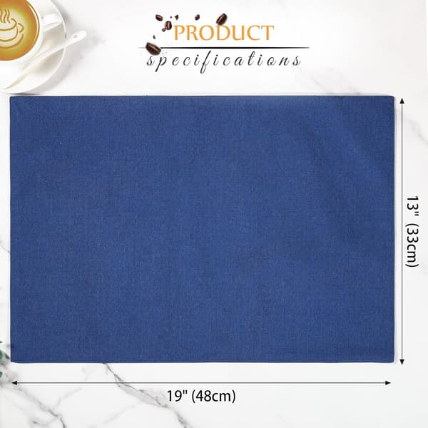 12-pack tygunderlägg rektangulära för bröllopsfest Dark Blue
