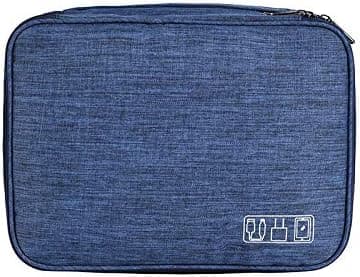 wxsp Electronics Organizer, Electronic Accessories Bag Travel Cable Organizer Three Layers for iPad Mini, Kindle, Hard Drives, Cables, Chargers