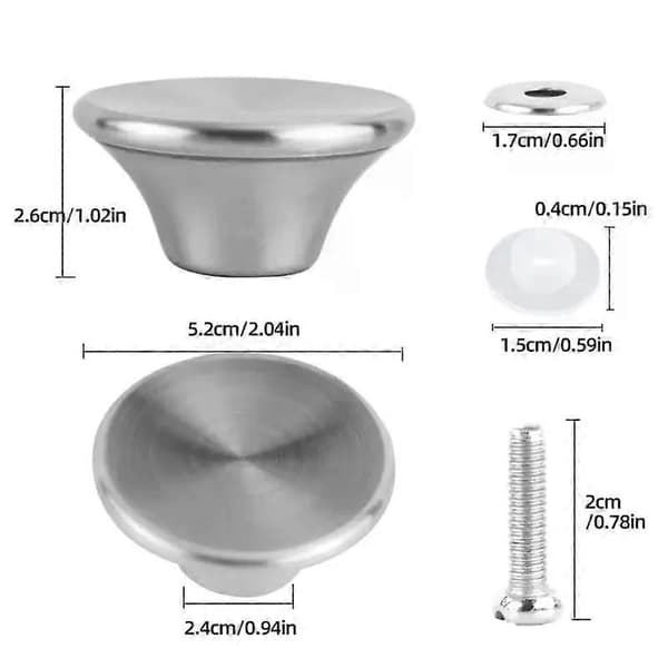 Pot Lid Knobs Dishwasher Oven Knob Stainless Steel Pot Lid Handle Replacement Kits Cookware Lid 1pc 1pc