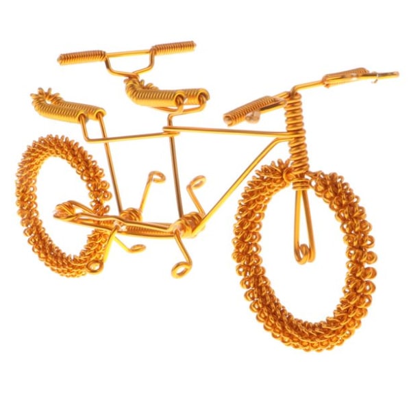 Håndlaget Tandem sykkelmodell Metallkunst Håndverkspult Kontor Håndlaget sykkelleketøy i metall