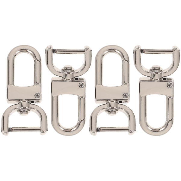 4pcs Metal Bag Strap Buckle Luggage Suitcase Shoulder Strap Replacement BucklesSilver5X2.25CM