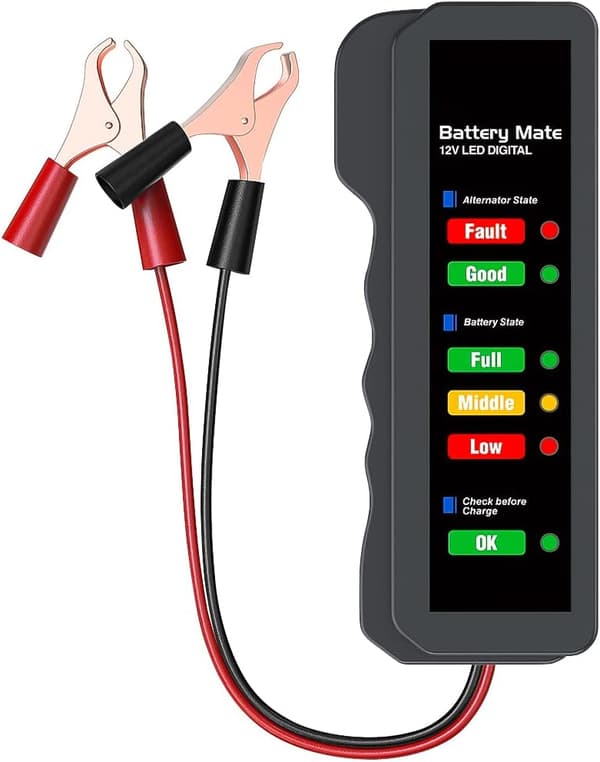 12V Bilbatteritester, BM310 Digital Køretøjsgenerator Opladningssystem Analysator med LED-indikator