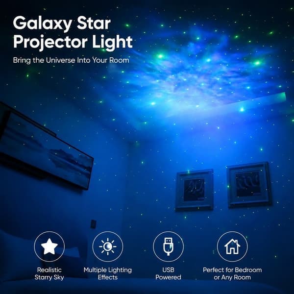 Astronaut Star Projector, Galaxy Night Light with Remote Control, LED Nebula Lamp for Kids Room