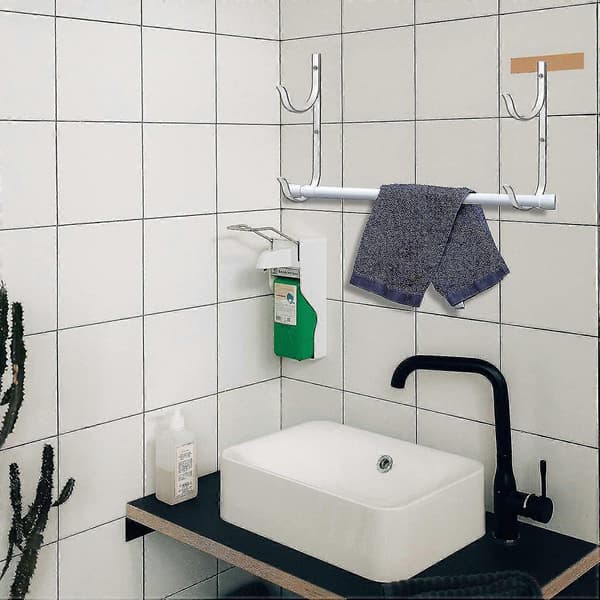 Poolstangholder, Poolbørsteholder med skruer, Poolstangholder Krog til teleskopstang