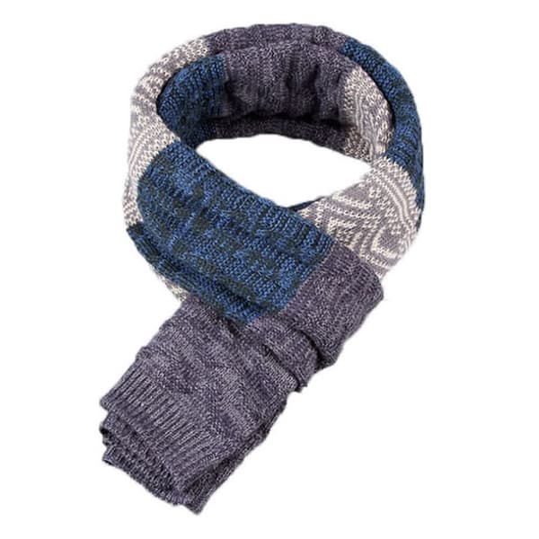Varmt vinterplaid cashmere langt halstørklæde til mænd med blødt tykt