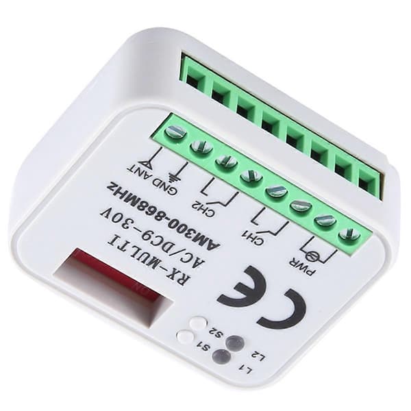 Universal Garage Door Opener Switch with 3 Remote Controls RX Multi-frequency 300-868Mhz Receiver 9-