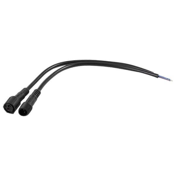 Male-Female Plug 2-Pin LED Waterproof Connector Cable Black