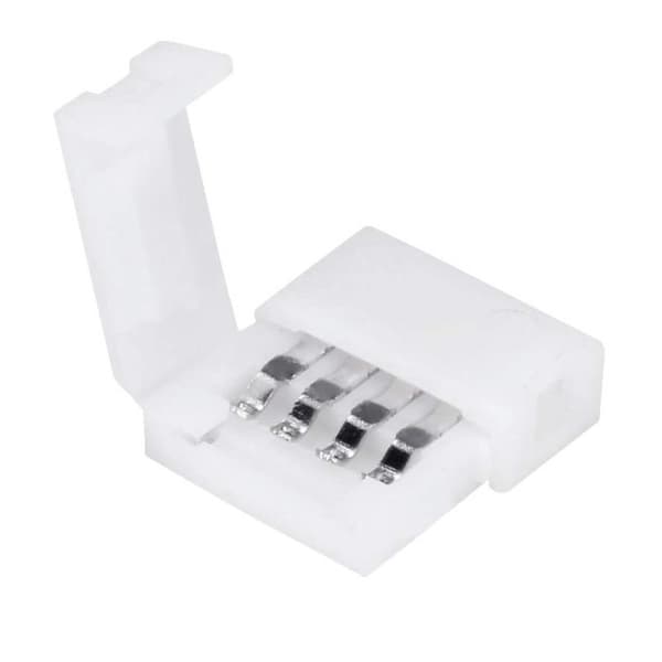 2 stk. LED-kontakter for 4-pinners flat LED-list 10mm RGB