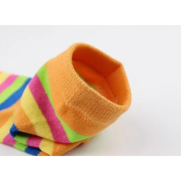 6 par fem tær sokker bomull separate sokker fargerike stripe sokker for kvinner menn