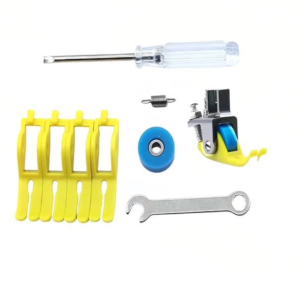 Teflon Narrow Roller Presser Foot Sewing Machine Accessories with Tools, Suitable for Industrial Single-Needle Straight Stitch Machine