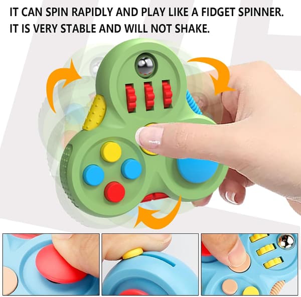 Fingerspids Kontrolplade - Spinner Legetøj til ADHD/Autisme - Stresslindring (Grøn)