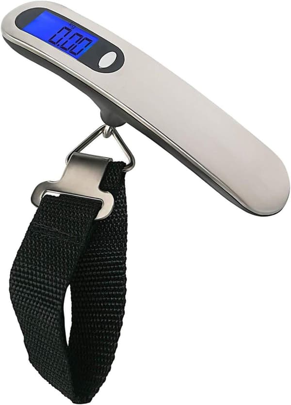 Luggage Scale - Suitcase Scale - Portable Luggage Scale - 50 kg - Digital Scale with Hook/Strap - Battery Battery Model