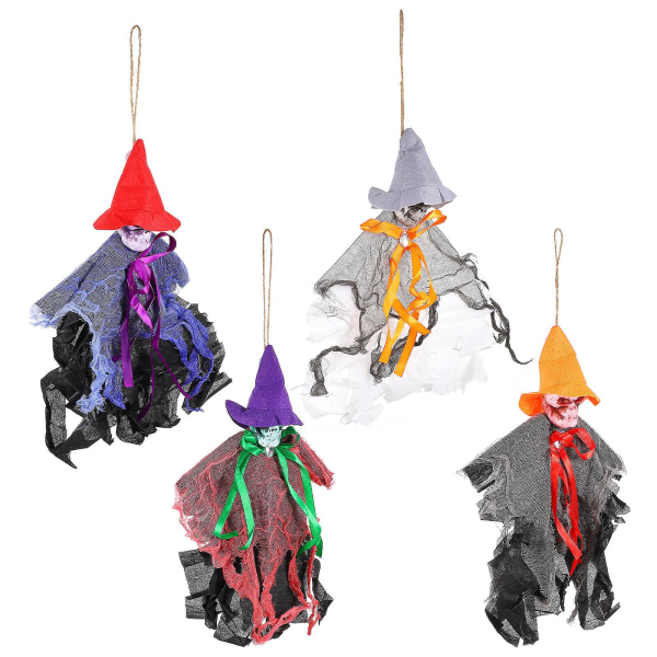 4 stk pyntet Halloween-pynt Horror-hængende dekorationer Halloween-hængende skelet spøgelseskalle prop38x20cm 38x20cm