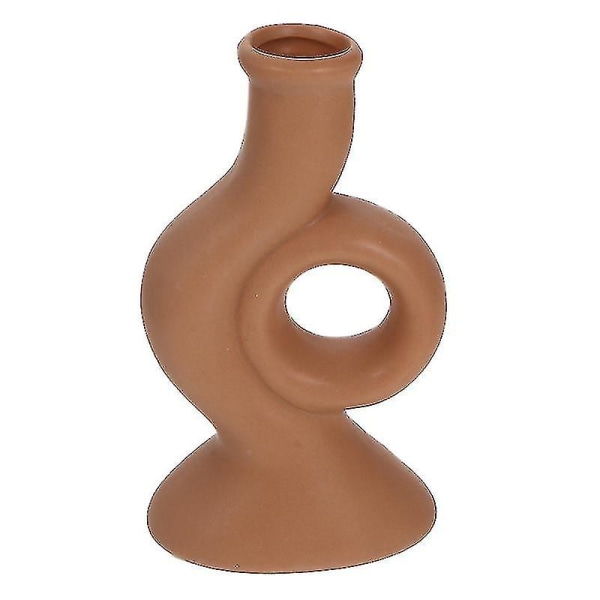 1 stk enkel retro keramisk vase Tørket blomsterarrangør vase Kunstnerisk vase dekor