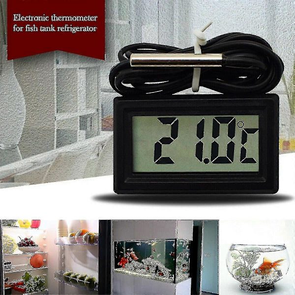 Mini digital thermometer with 2-5m probe, LCD display and black cable 3M 3M