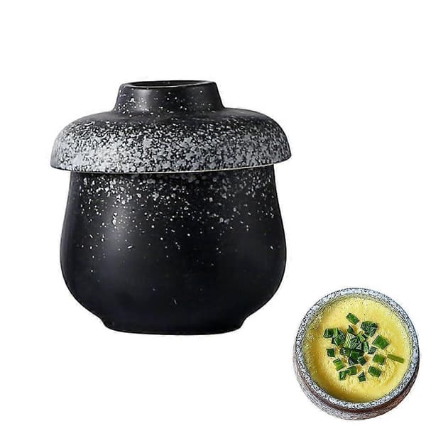 Porcelain Egg Cups with Lids, Ceramic Steamer for Chawanmushi and Coddled Breakfast