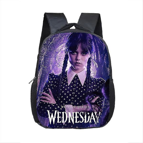Wednesday Addams Student Backpack Wednesday Preschool Lightweight Backpack D
