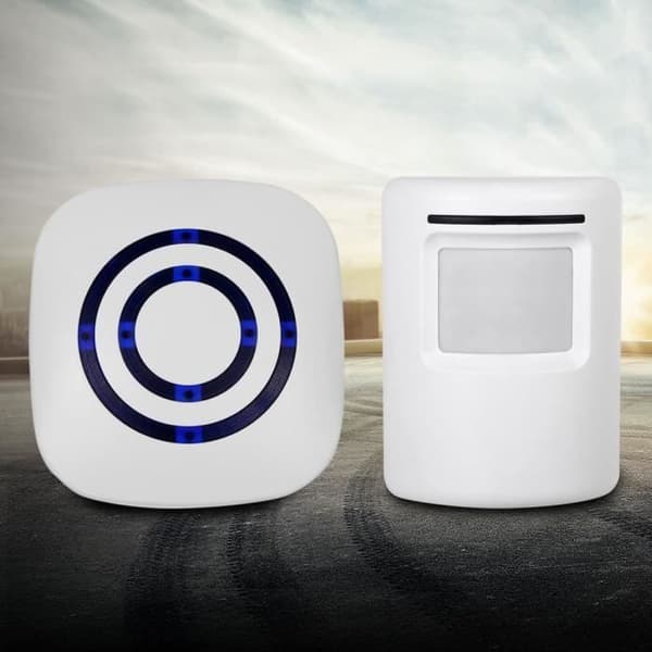 Garage Driveway Motion Detector Wireless Alert System Security Alarm Doorbell White