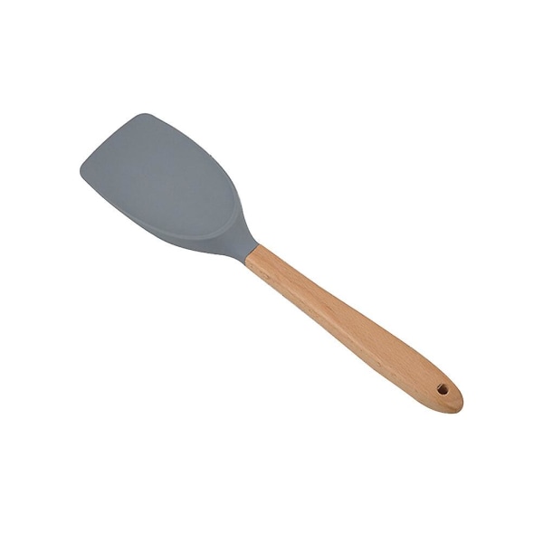Köksredskap i silikon Nonstick Värmebeständigt köksredskap Bpa-fritt med handtag av naturligt bok (spade)Spade1 STK Shovel 1PCS