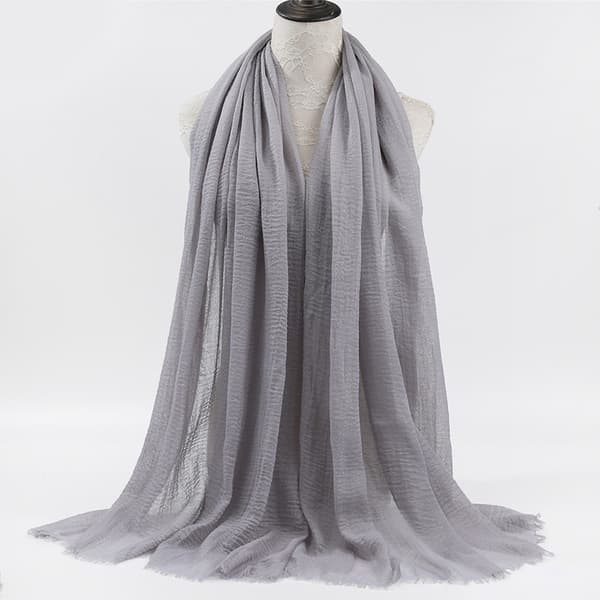 Solid Cotton Scarf 3-pack, New Pleated Women's Scarf and Shawl, Suitable for All Seasons.