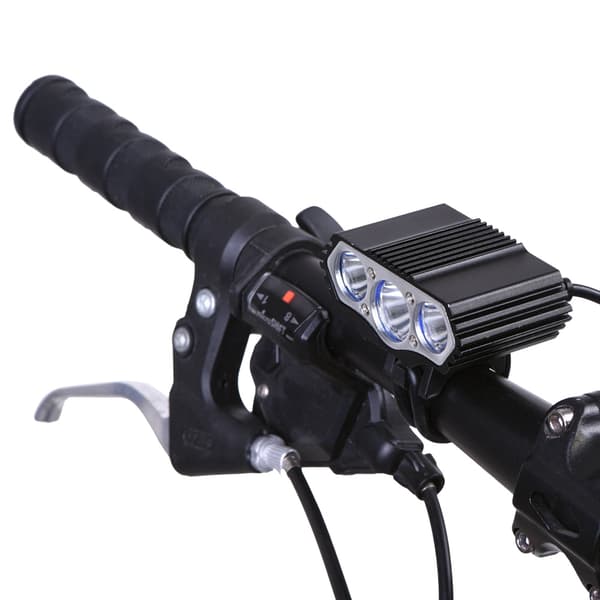 F3 Bright USB Bicycle Headlight Rechargeable Bright LED Lamp Professional Bike Light - Black
