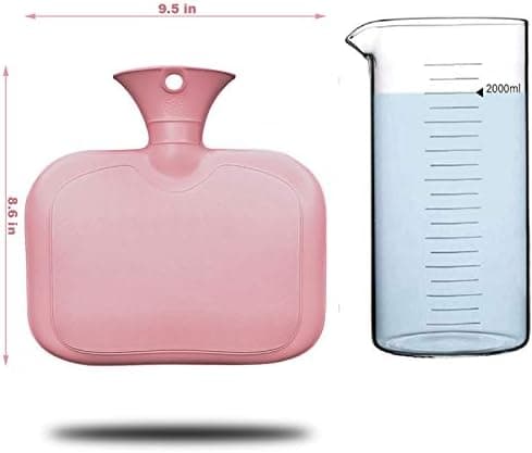1,5L PVC Varmvattenflaskor, Fyrkantig, Rosa