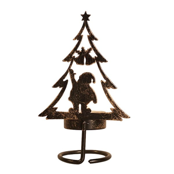 Julgran Ljusstake, Metall Julgran Ljusstake För Jul Hem Fest Bord Mantel Dekorationer Tomte Brons