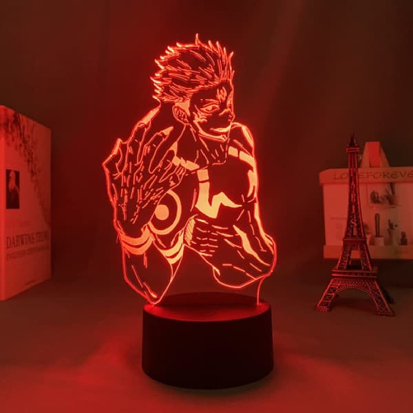 3D Anime Illusjon Nattlampe Jujutsu Kaisen Led Lampe Ryome