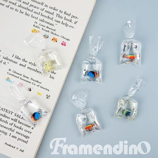 Harts gullfiskformet akvariumsposeanheng for DIY smykkelaging
