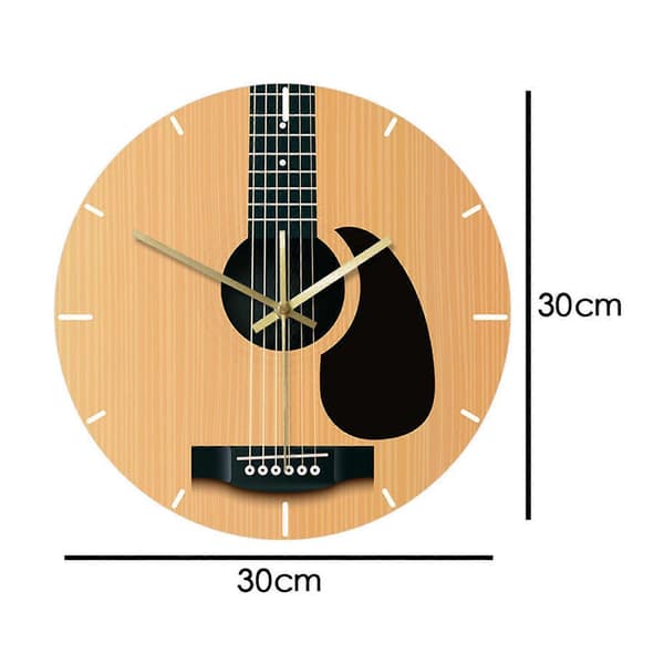 Suuri kitara seinäkello musiikki seinäkello PP olohuoneen sisustukseen studio