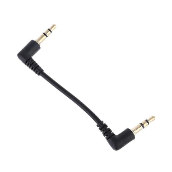 2,7\" Dobbelt 90 Graders Vinkel 3,5 mm Han til Han Stereo Jack Lydkabel