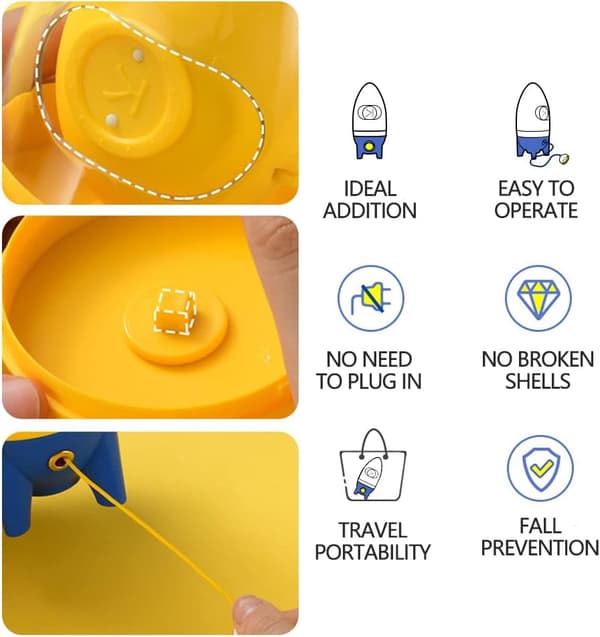 Egg Yolk Blender with Drawstring, Egg Whisk, Quick Manual Egg Press, Egg Homogenizer Hand-Pulled Egg Shaker for Mixing Egg Whites and Yolks - Gold