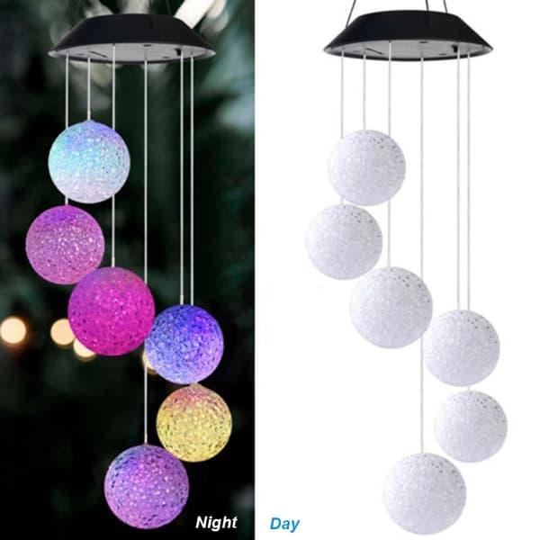 Solcellelamper med LED-spiral i fargeskiftende design