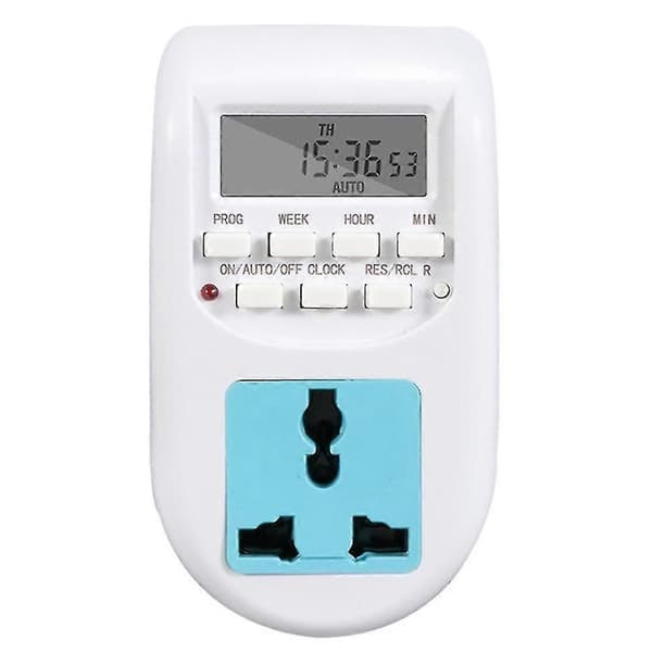LCD Digital Programmerbar Timerkontakt Elektronisk Timerstik Husholdningsapparater Til Hjem Have