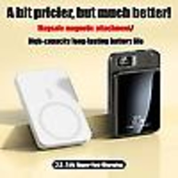 2024 Kuuma 100000mAh Langaton Powerbank Magneettinen Qi Kannettava Powerbank Type C Pikalaturi iPhone15 14 13 Samsungille