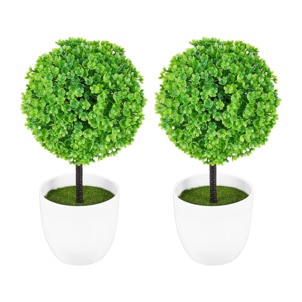 Grøn boligindretning Topiary træer Falske planteindretning Mini kunstige planter Buksbom Topiary grønne planter