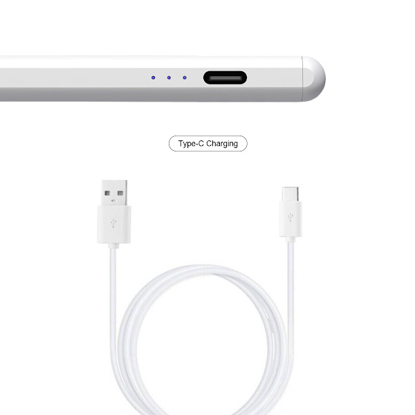 Stylus Pen USB-C with 2 Replacement Nibs White White White