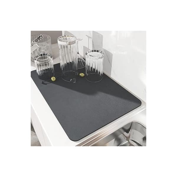 CarpetEDish diskställ, Superabsorberande diskmatta, MatEQuick-torkande nanofiber diskbänk - 40 x 30 cm