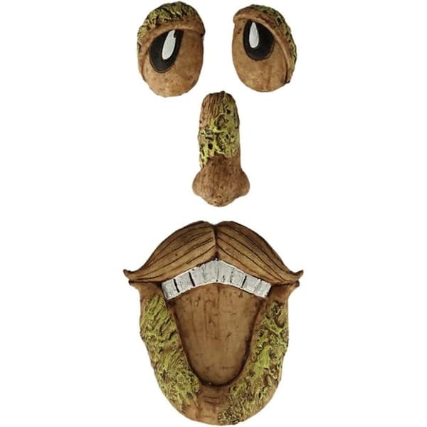 3D Artistic Old Man Face Tree Decorations - Funny, Playful Tree Face Sculpture - Garden Decoration