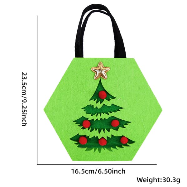 Filt Julkasse Jultomte Äppelkasse Julgransprydnad Tecknad Älg Godispåse Julgran Christmas tree