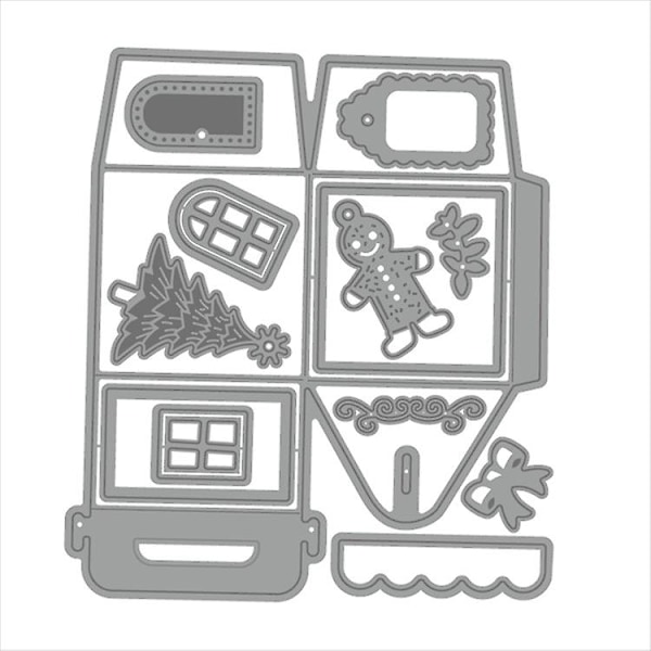 Husblad Skæreforme til Scrapbooking, Prægning og Skæring til DIY Håndværk Dekoration