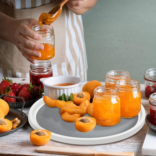 Liukumaton Lazy Susan -kiertoalusta, Yksi pyöreä pyörivä keittiön maustejärjestäjä kaappeihin, ruokakomeroon, kylpyhuoneeseen, jääkaappiin - 30 cm