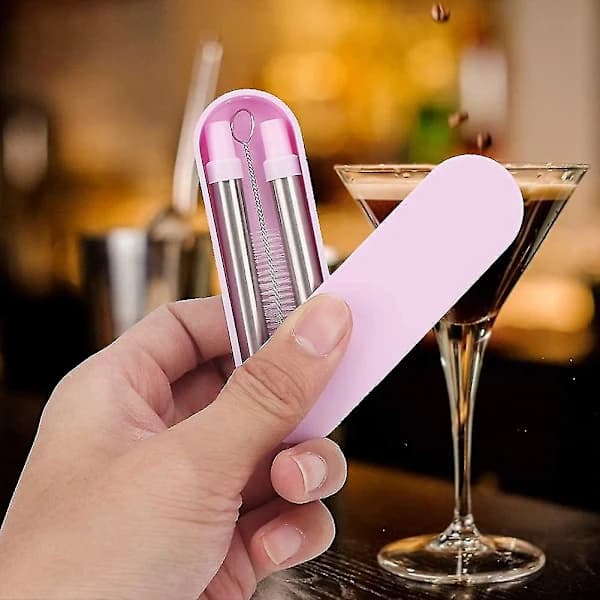 Foldable and Reusable Metal Straws, Portable Telescopic Stainless Steel Straws