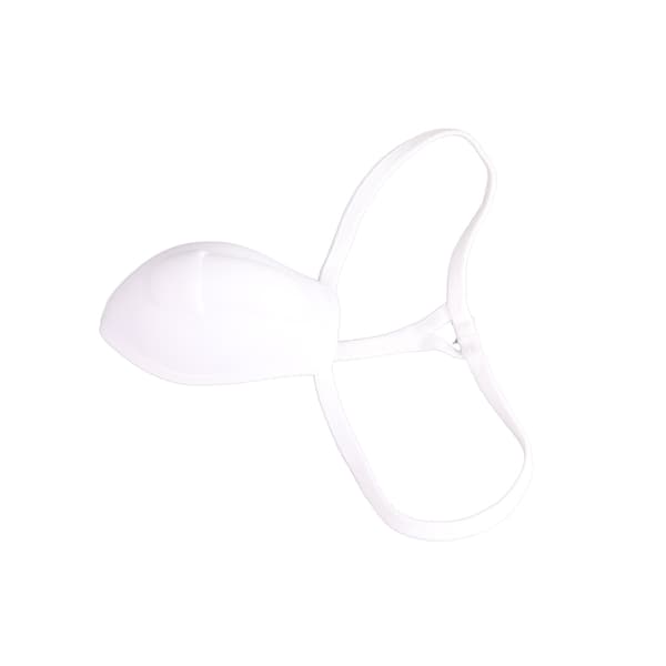 Bulge Cup Myk Polyester Bomull Stereo Form Bulge Dekkende Undertøy Cup med Stropp Hvit M